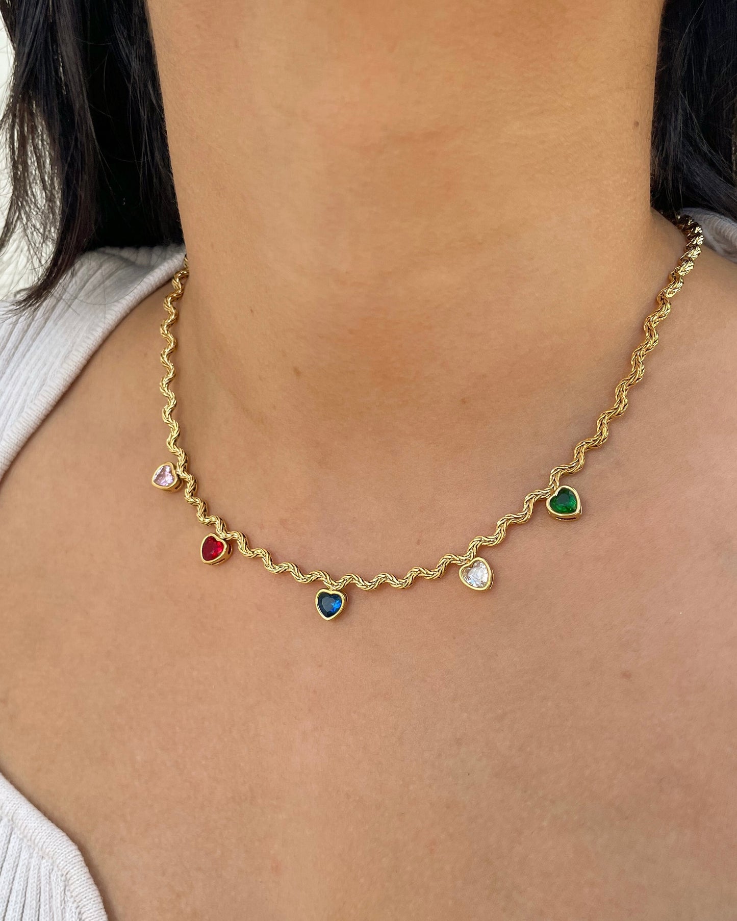 Rio - Heart Charm Necklace