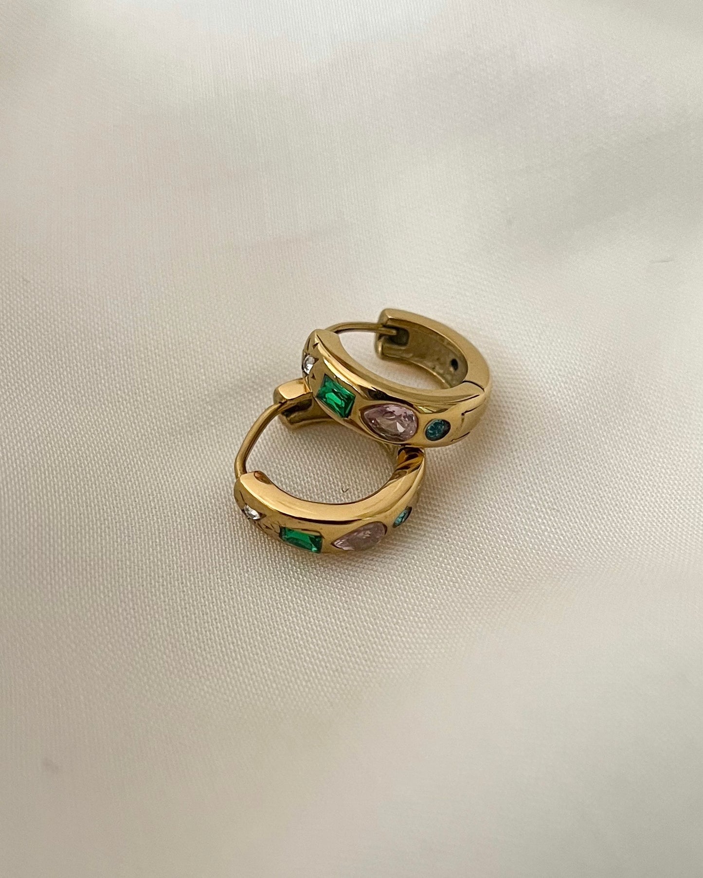 Gem Pop Huggie Earrings