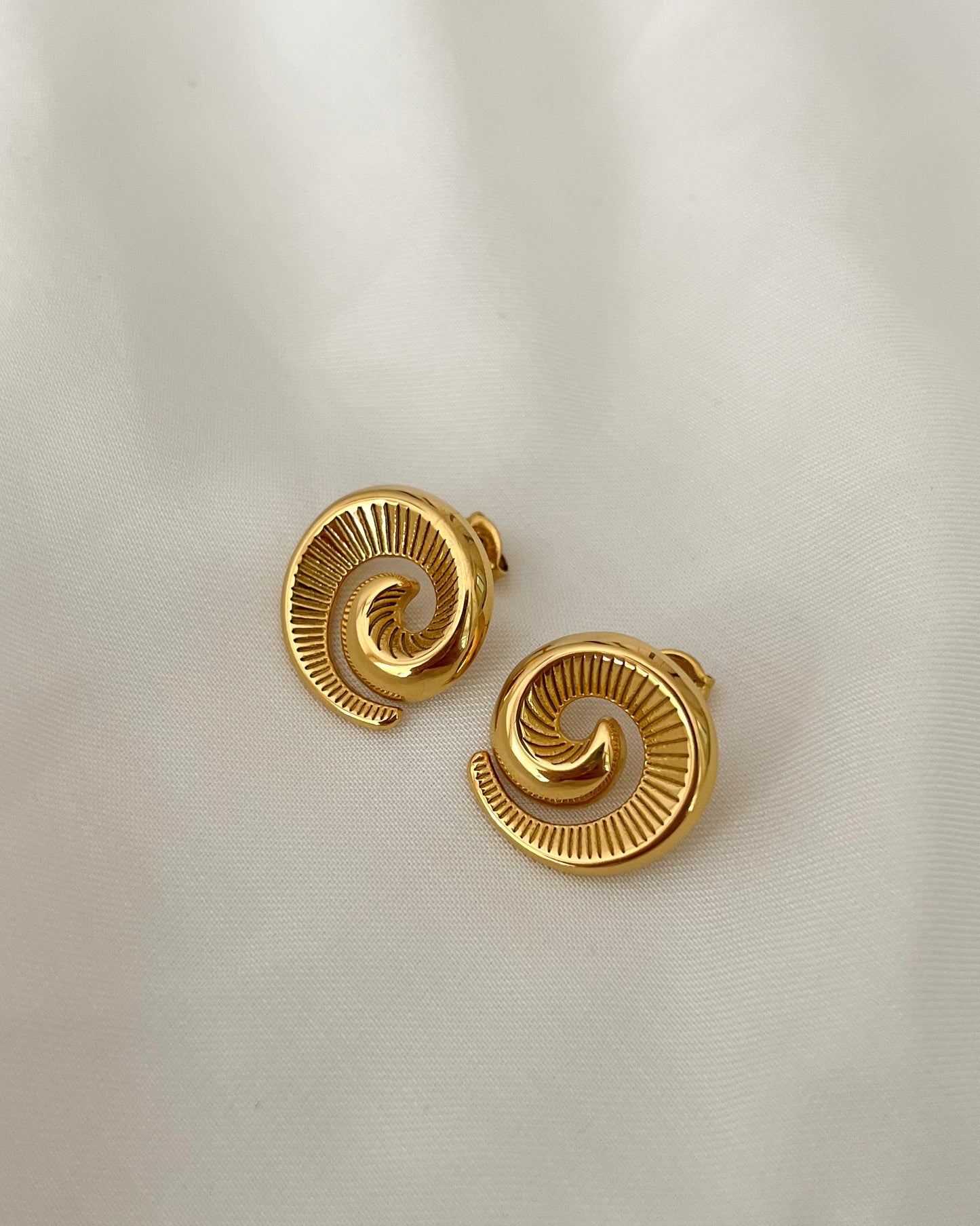 Coral Spiral Earring