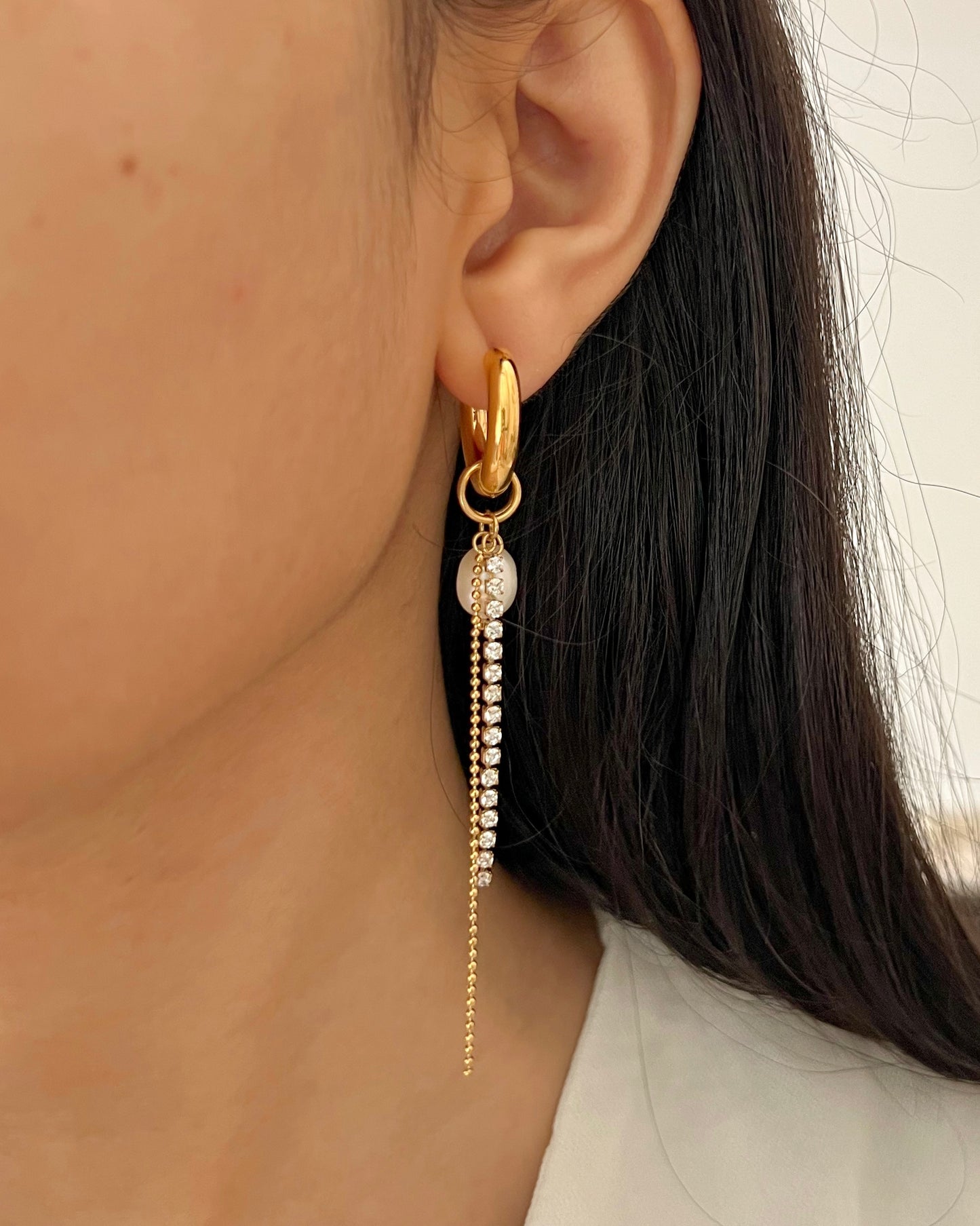 Starburst Mismatched Pearl Earrings