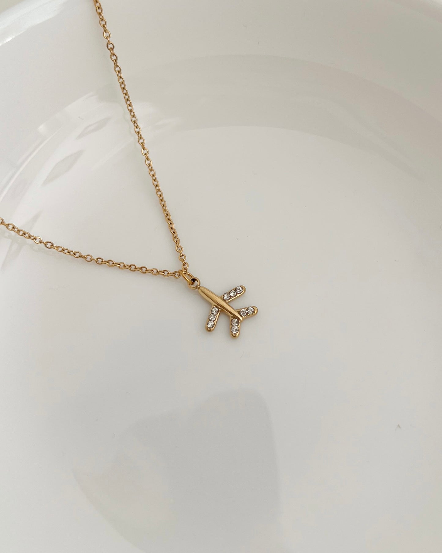 Wanderlust Airplane Necklace