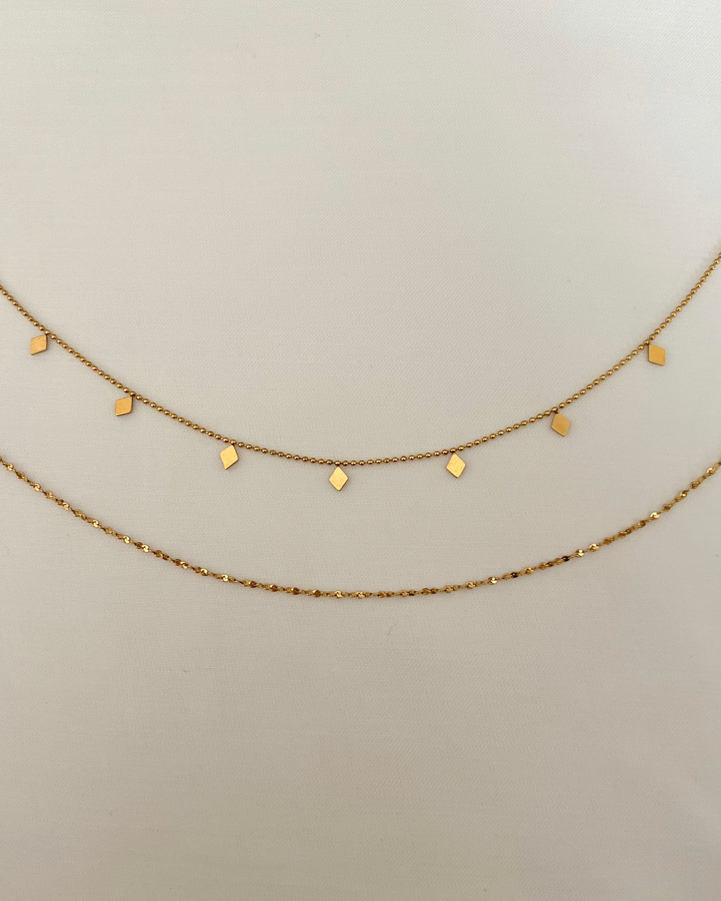 Golden Hour Double Layered Charm Necklace