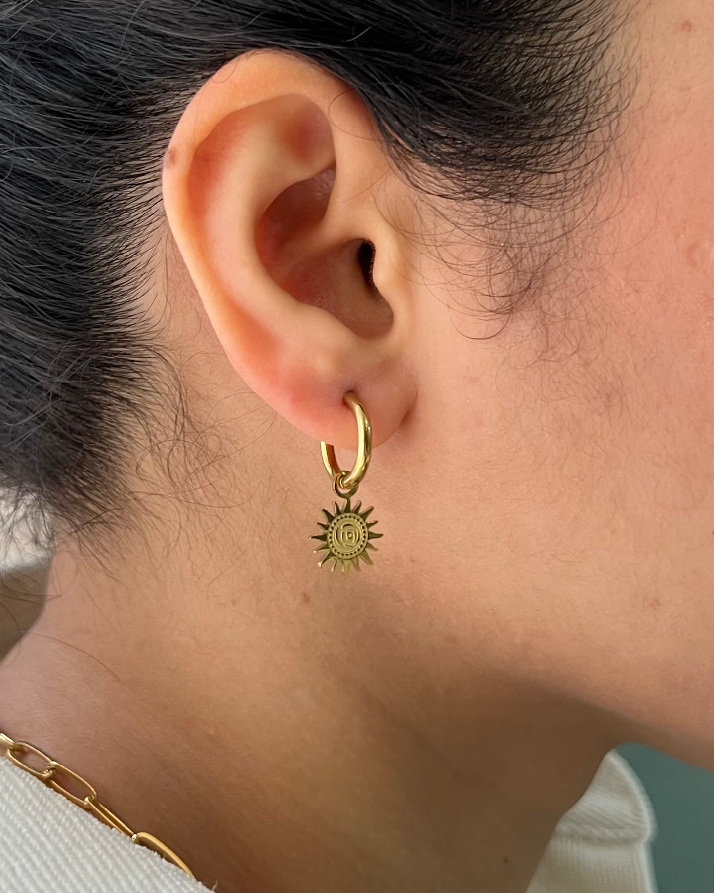 Celeste Mismatched Sun & Moon Earrings - Gold & Silver