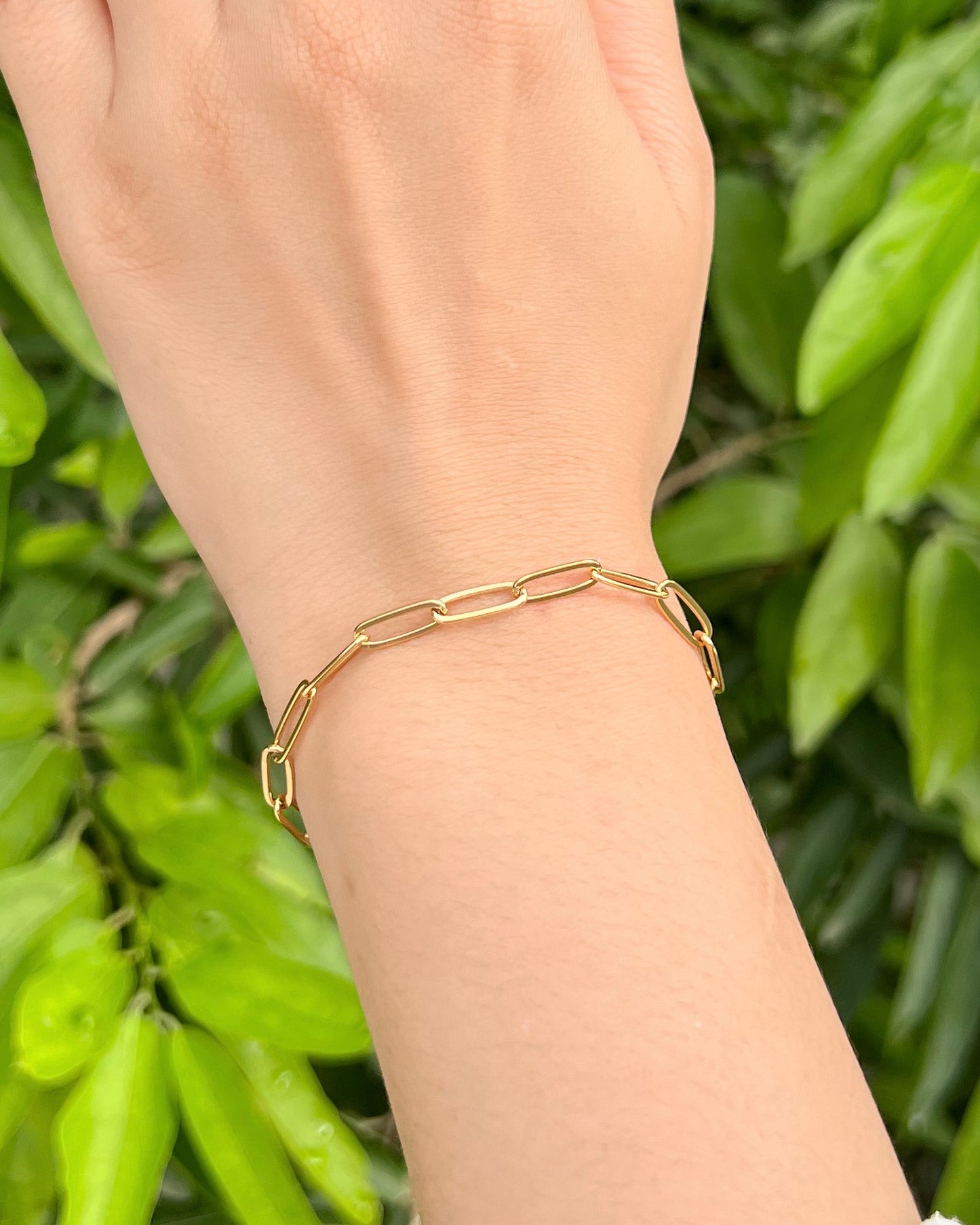 Thin Paper Clip Bracelet