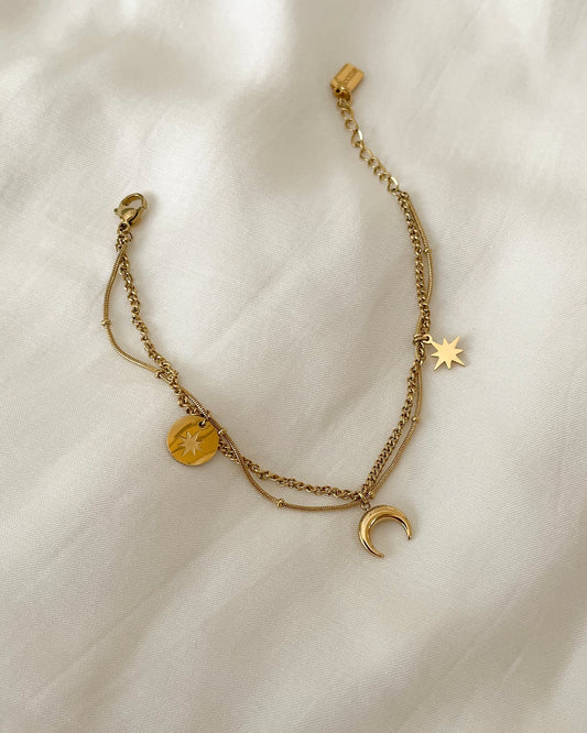 Stella Moon & Star Charm Bracelet