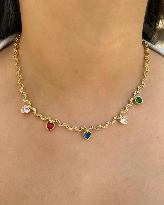 Rio - Heart Charm Necklace
