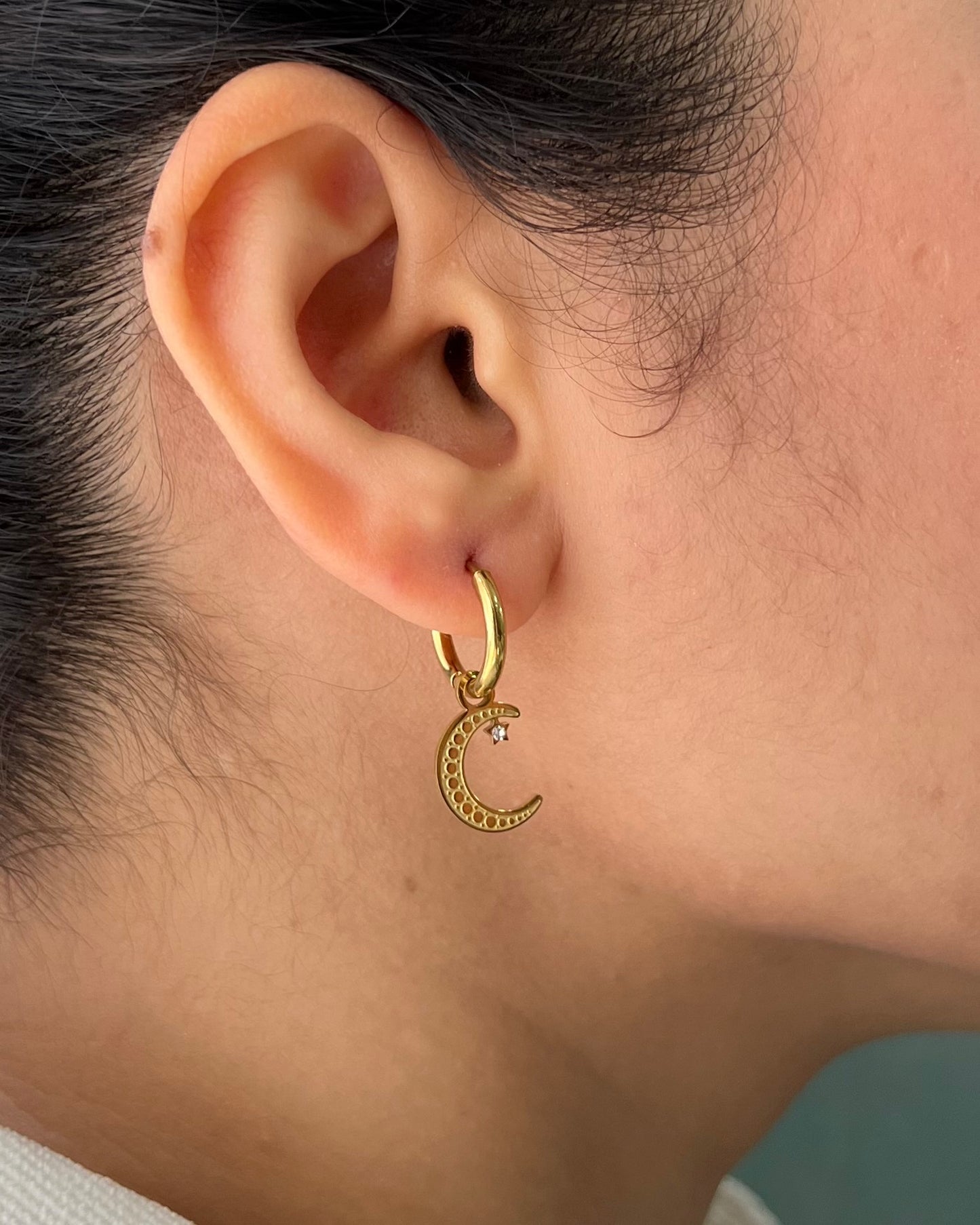 Celeste Mismatched Sun & Moon Earrings - Gold & Silver