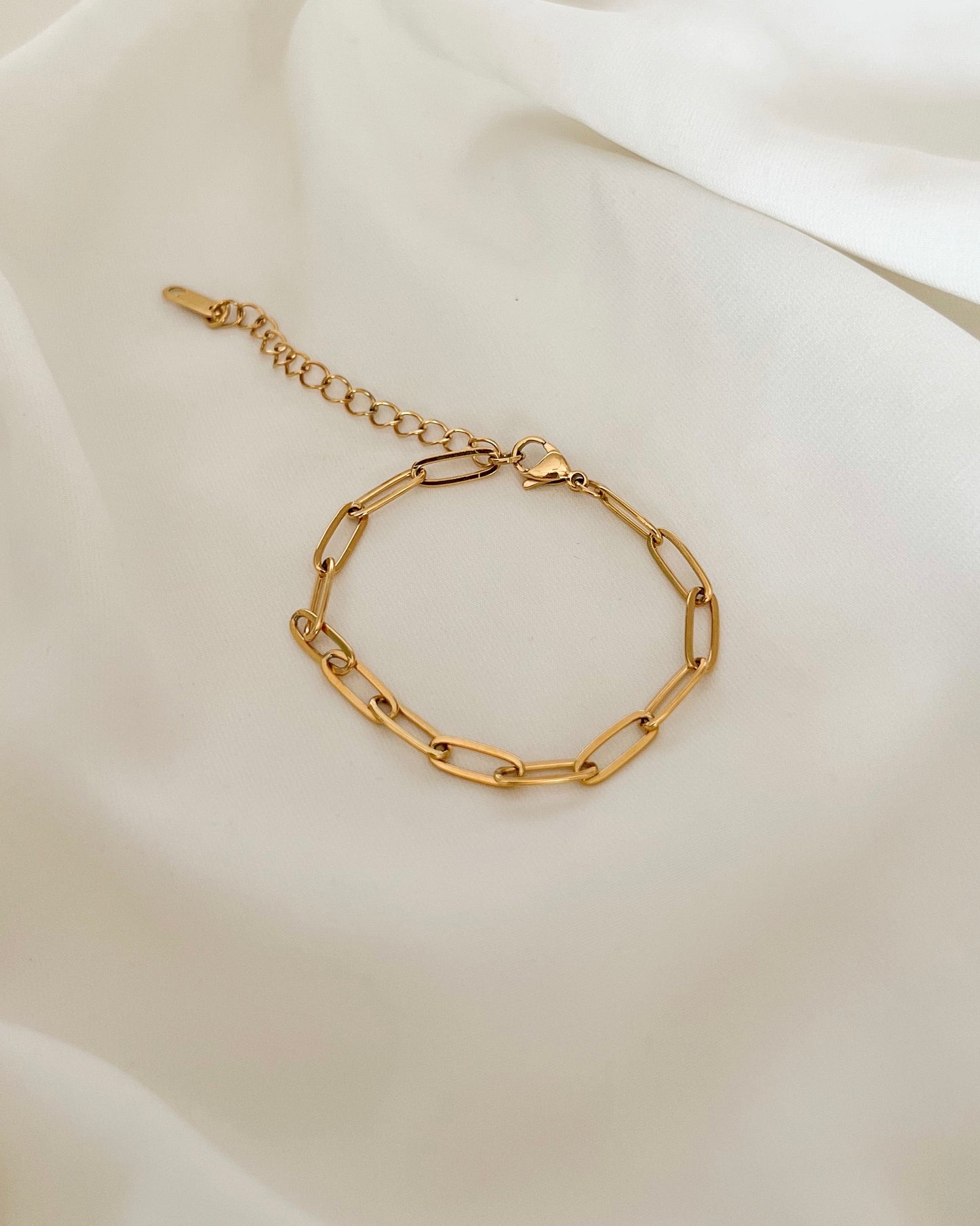 Thin Paper Clip Bracelet