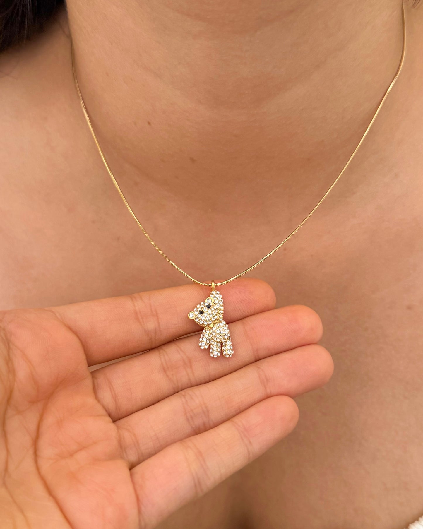 Iced Teddy Necklace