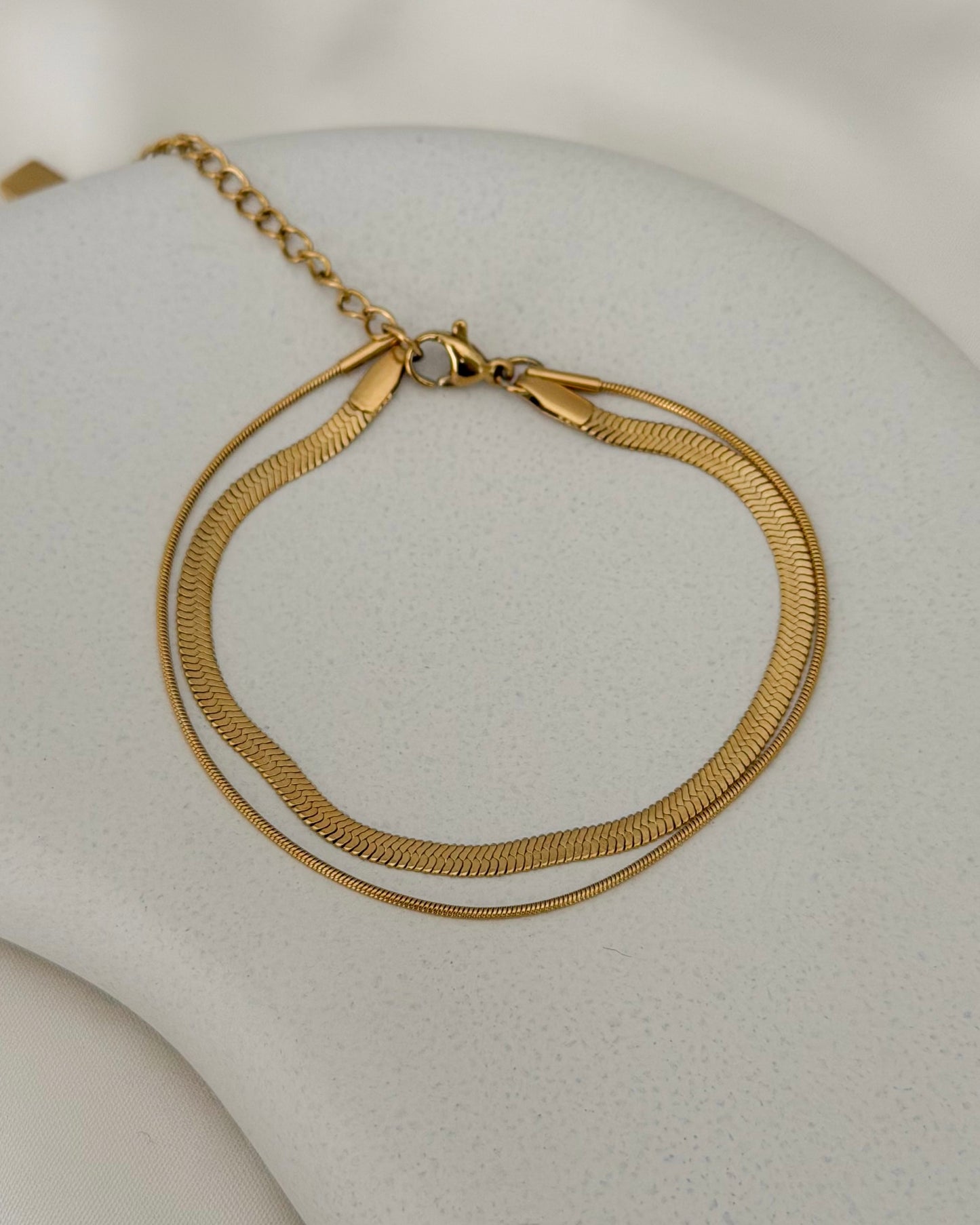 Layered Herringbone Bracelet