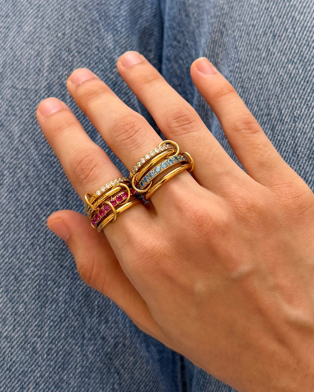 Sapphire Martini Stacked Ring