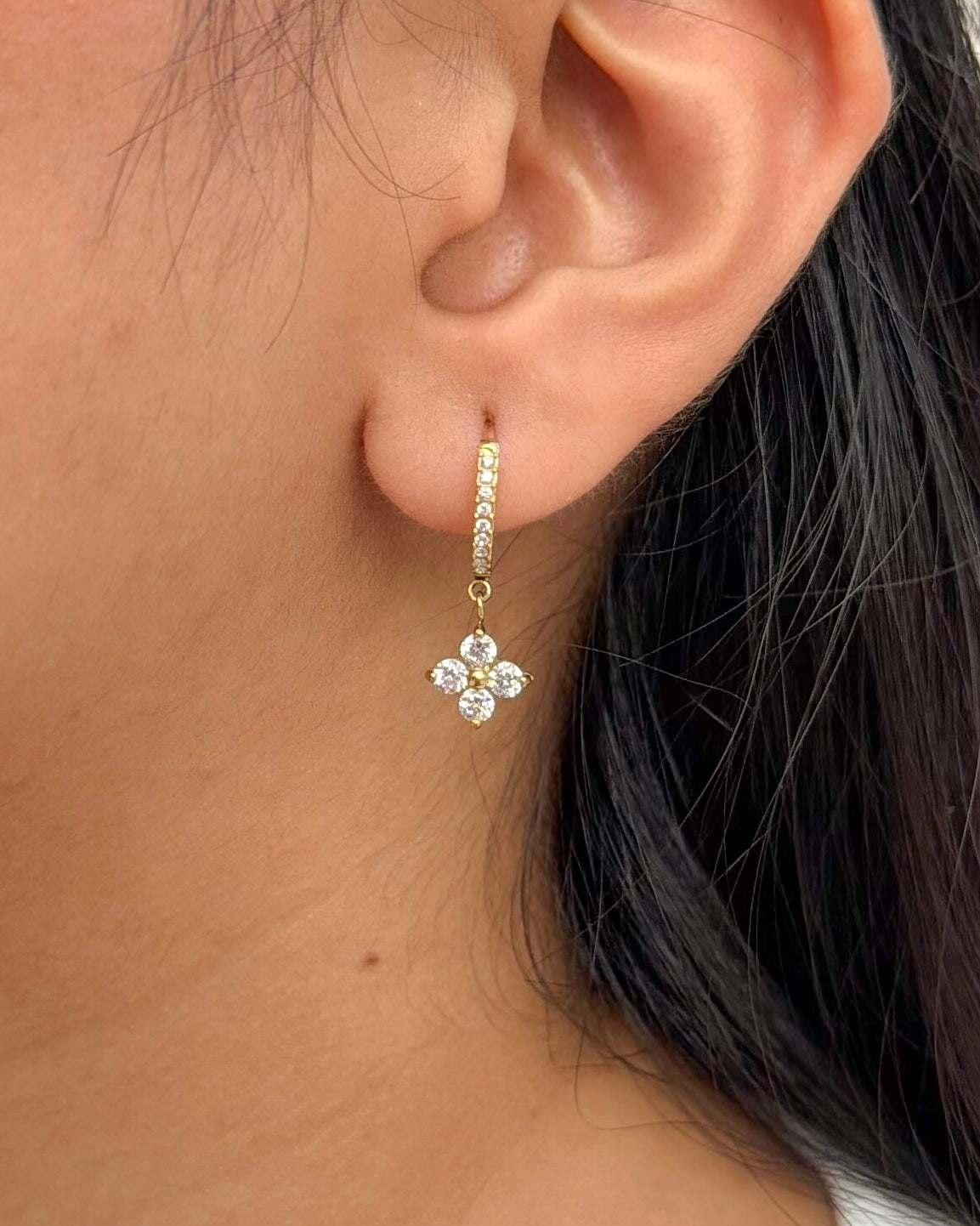 Petal Zircon Earrings