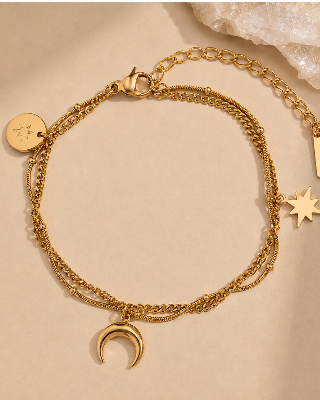 Stella Moon & Star Charm Bracelet