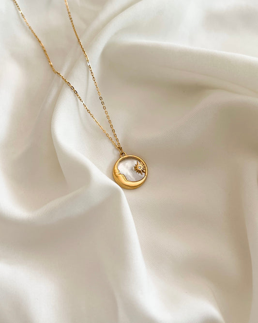 Sarah - Moon & Star Necklace