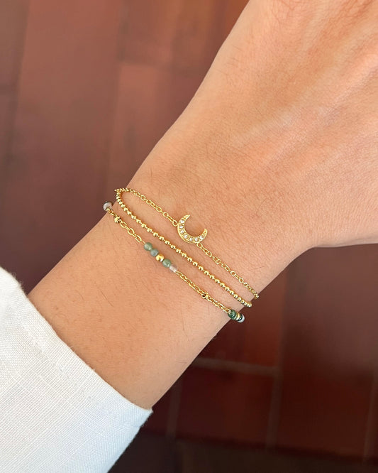 Eclipse Beaded Moon Bracelet
