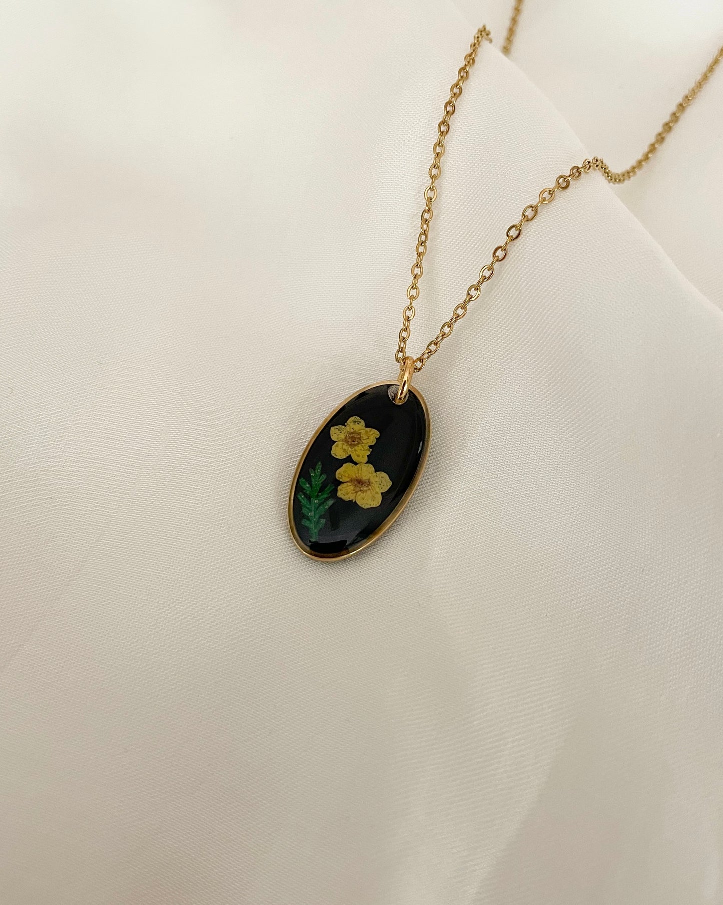 Yellow Plum Blossom Necklace