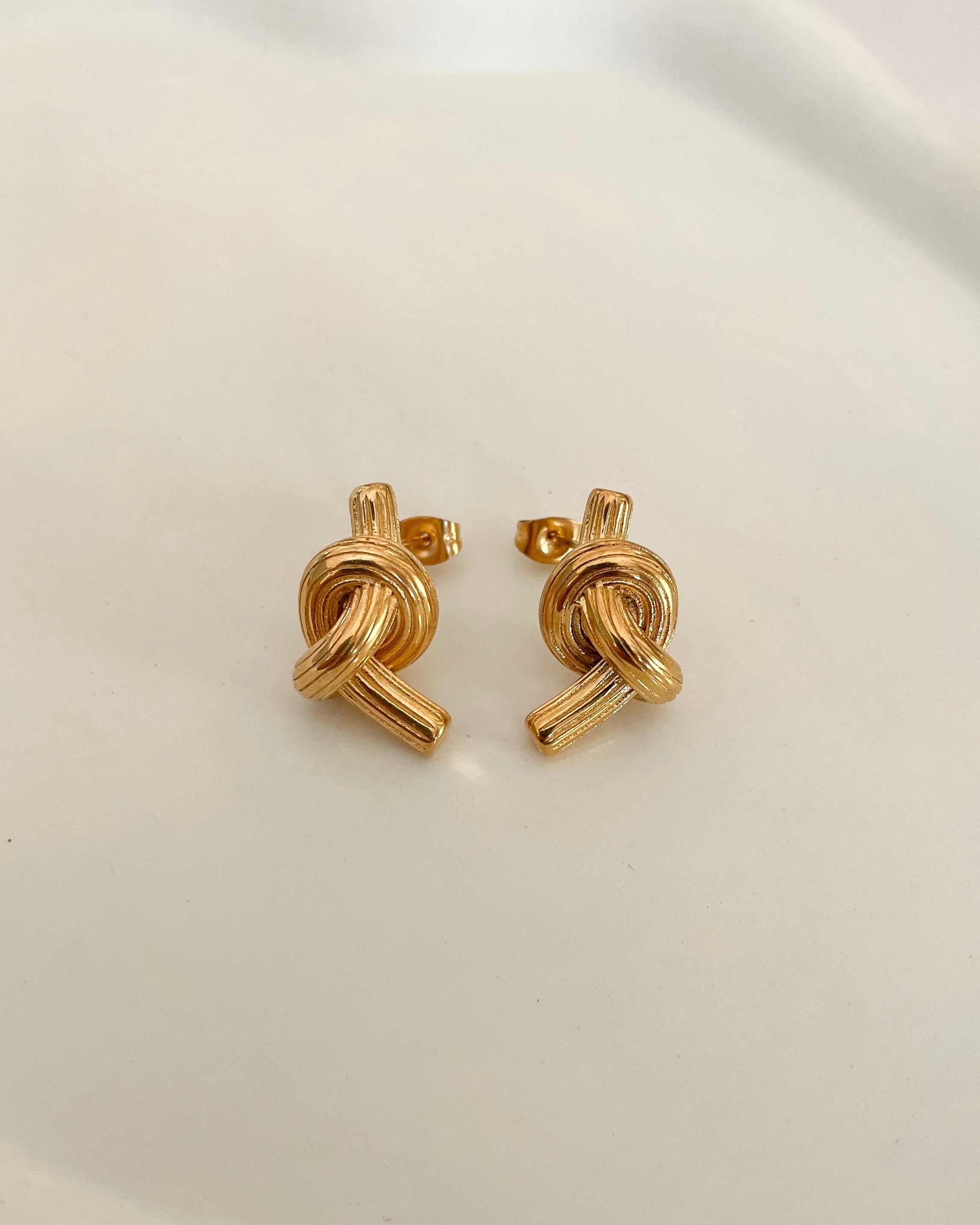 Monet Jewelry Gold Tone Knot Button 12.5mm Stud Earrings | Hamilton Place