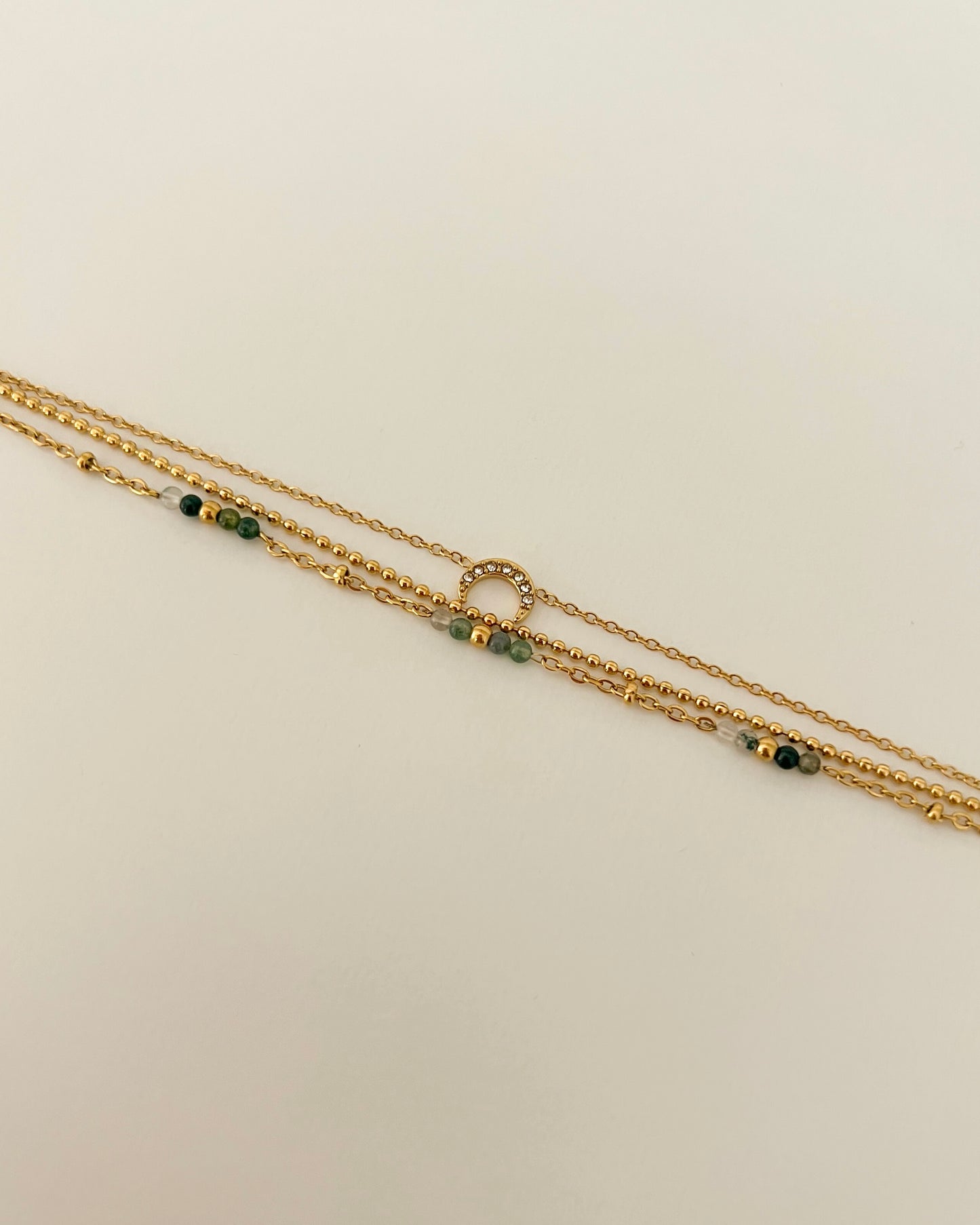 Eclipse Beaded Moon Bracelet