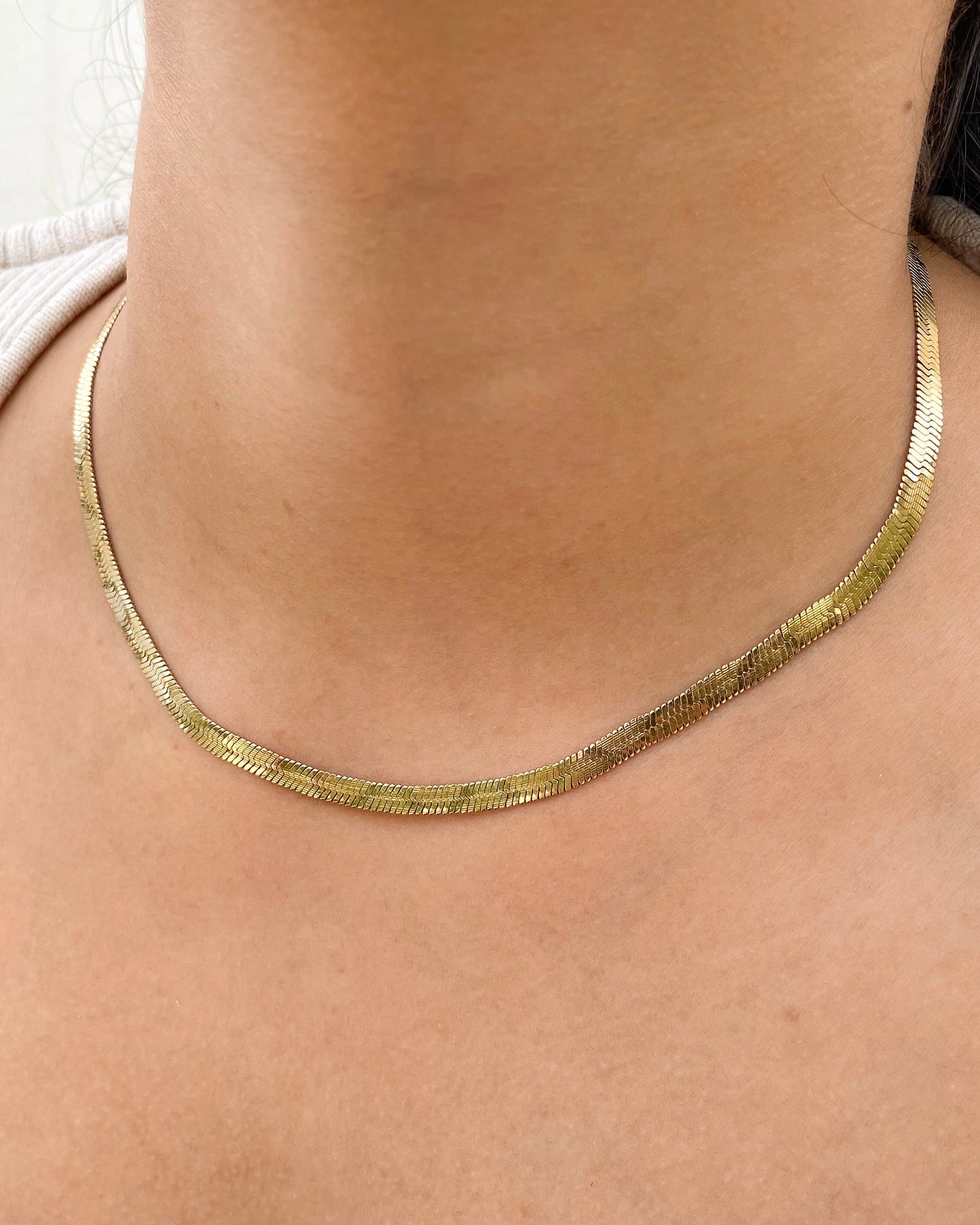 Textured Herringbone Necklace