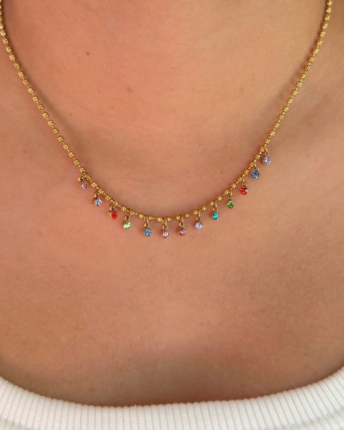 Dew Charm Necklace - Multicolour
