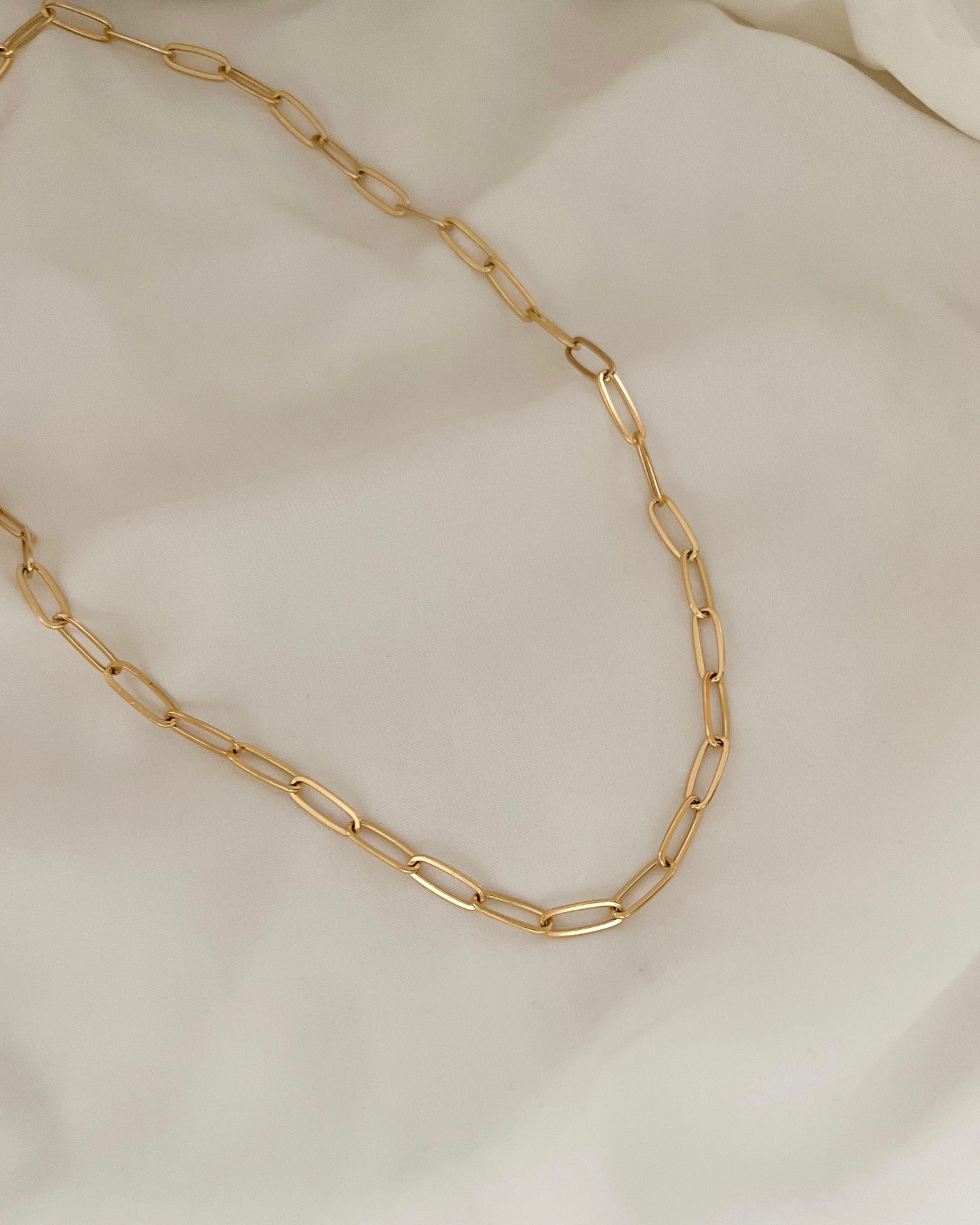 Thin Paper Clip Necklace