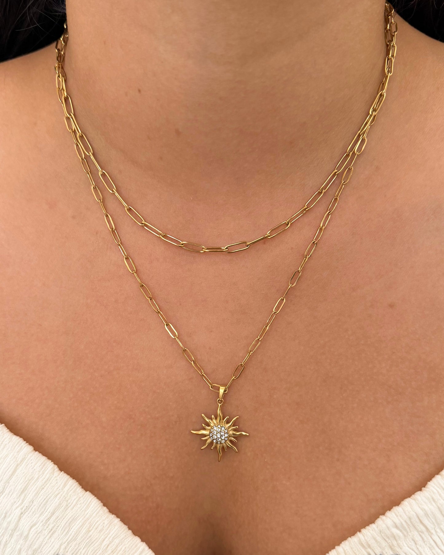 Solaris Sun Layered Necklace