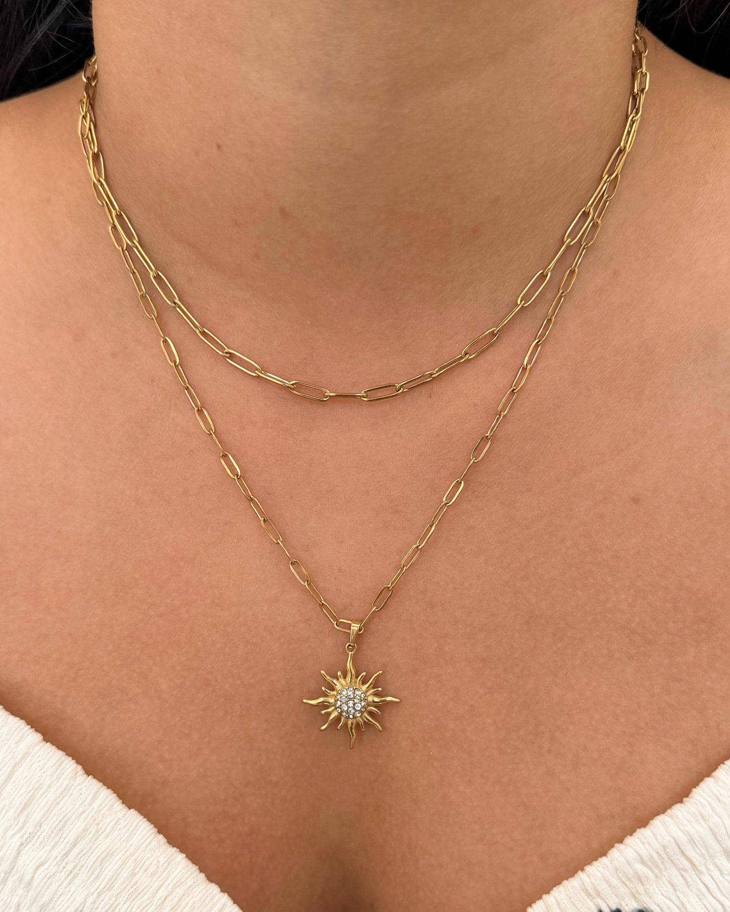 Solaris Sun Layered Necklace
