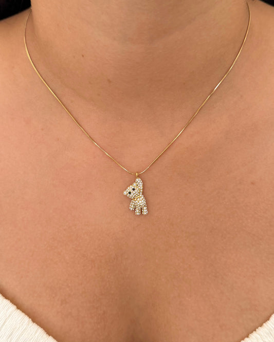 Iced Teddy Necklace