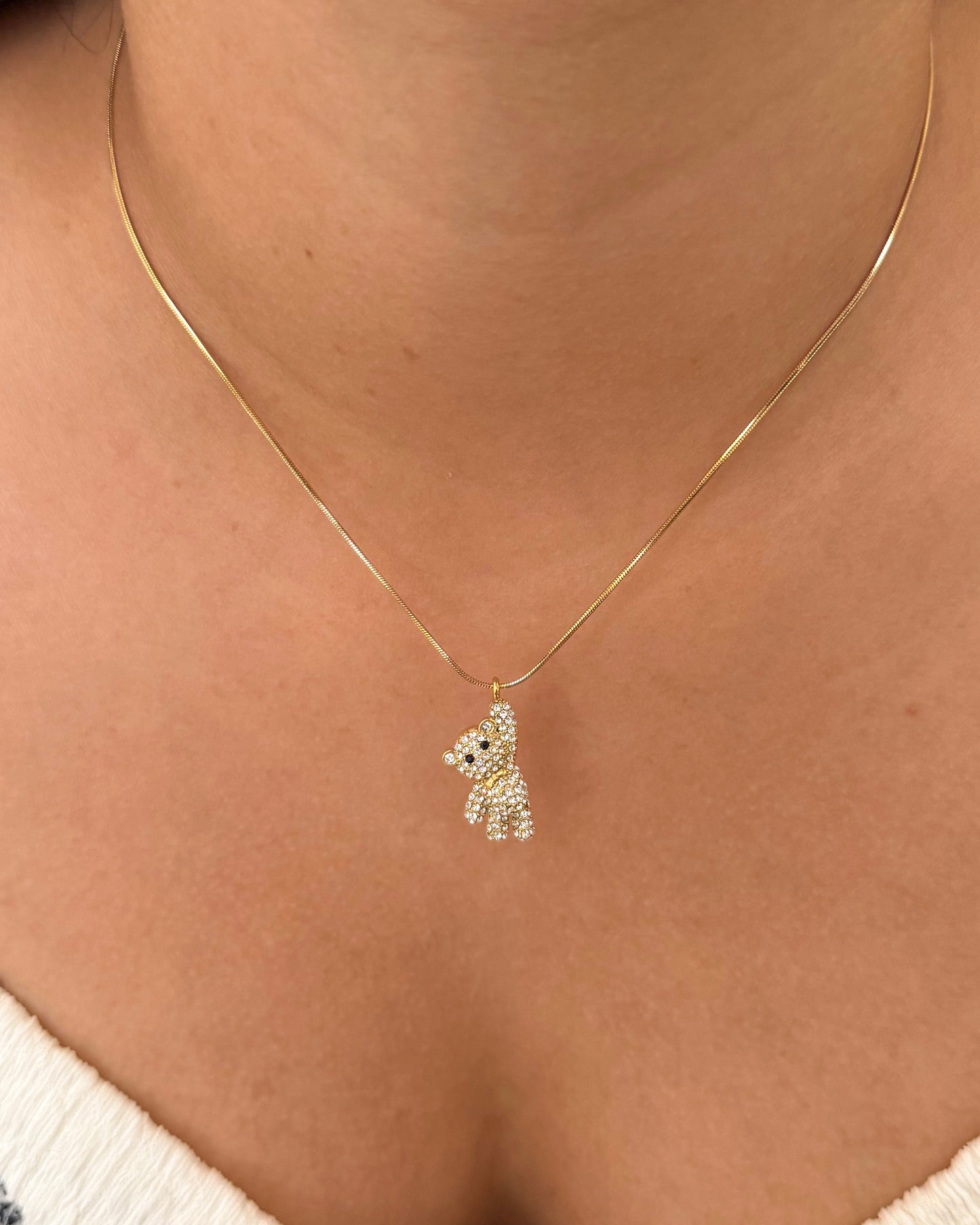 Iced Teddy Necklace