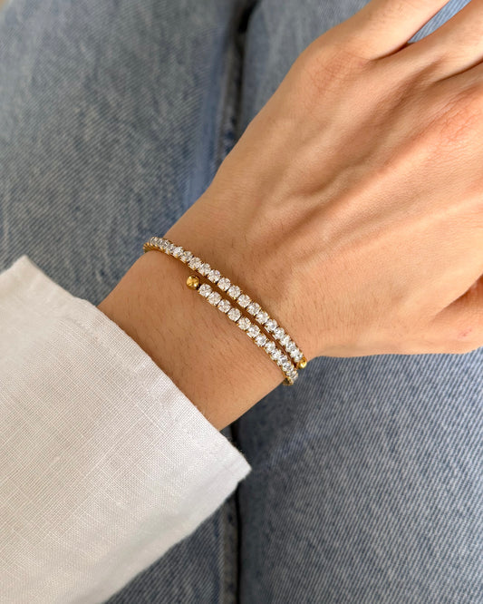 Isadora Zircon Spiral Tennis Bracelet