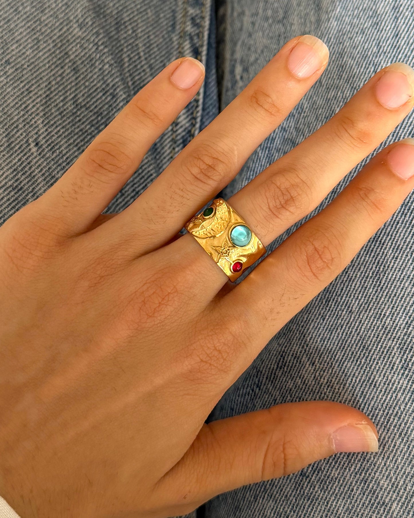 Malibu Chunky Beaded Ring