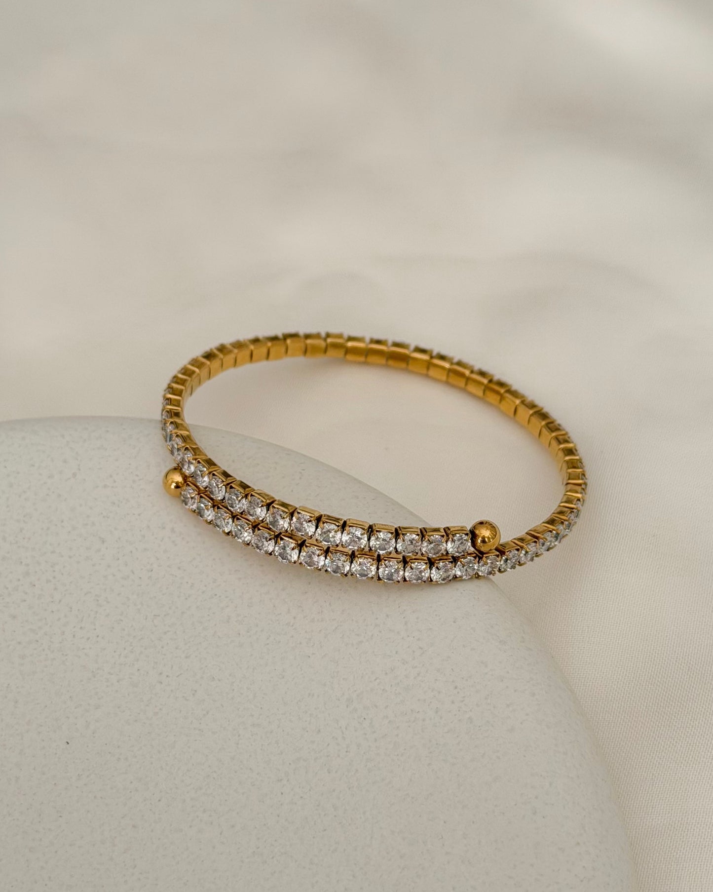 Isadora Zircon Spiral Tennis Bracelet