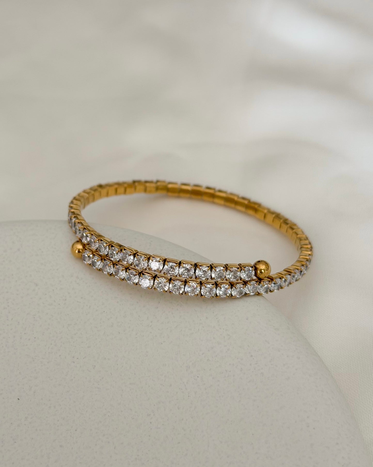 Isadora Zircon Spiral Tennis Bracelet