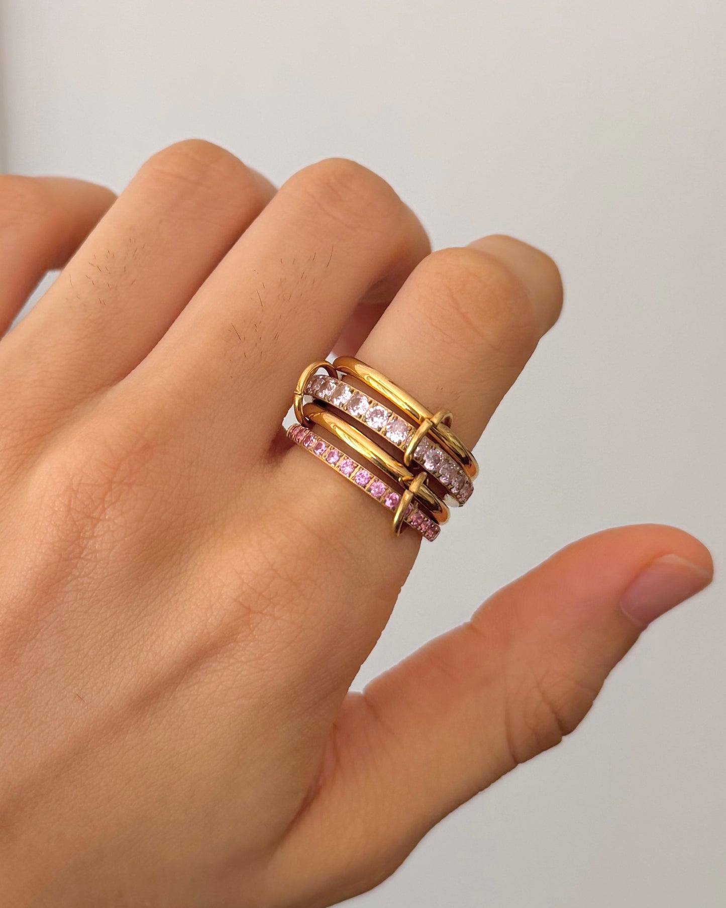 Baby Pink Martini Stacked Ring