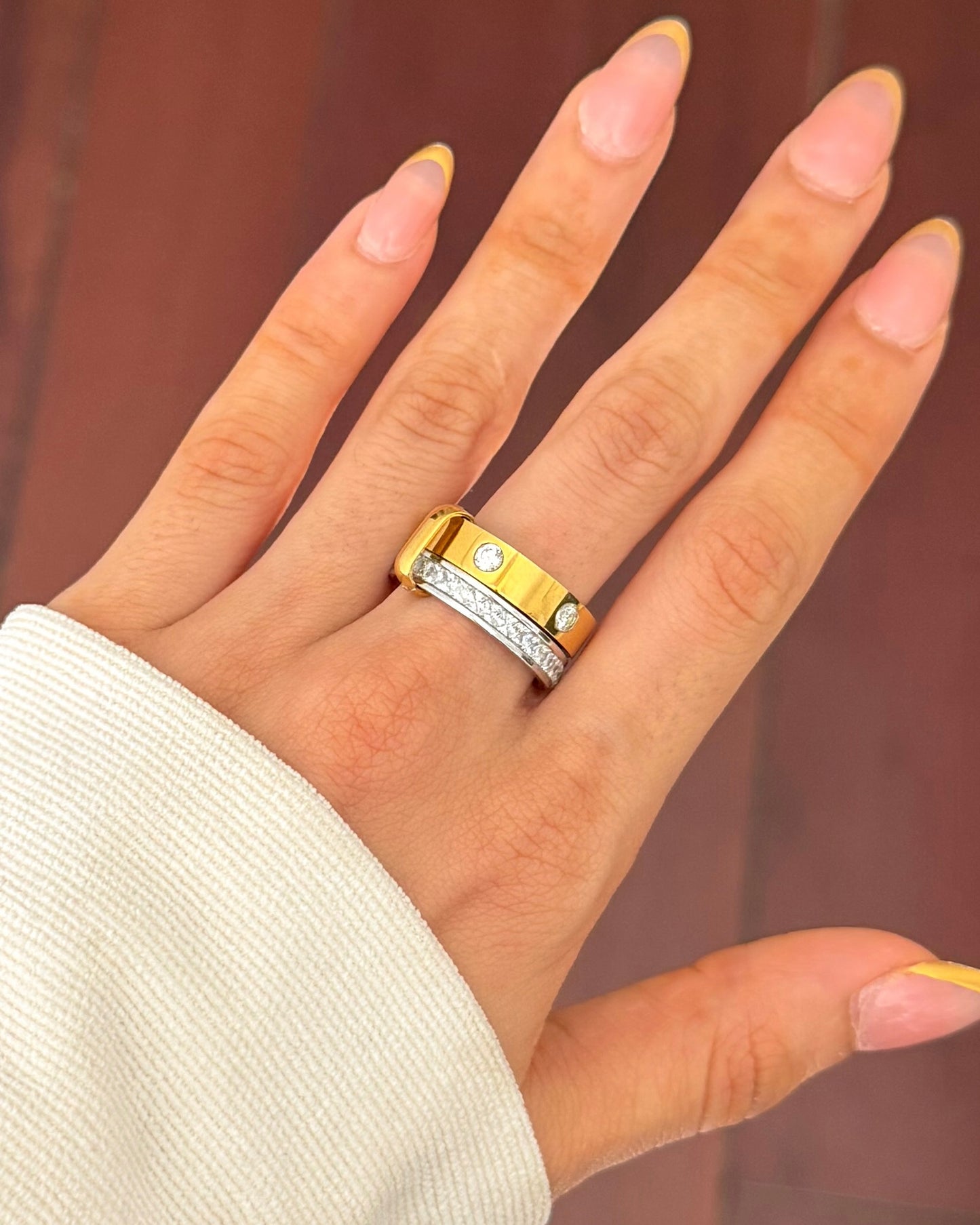 Manhattan Two Toned Stacked Ring