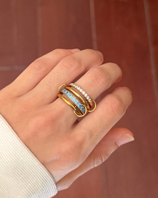 Sapphire Martini Stacked Ring