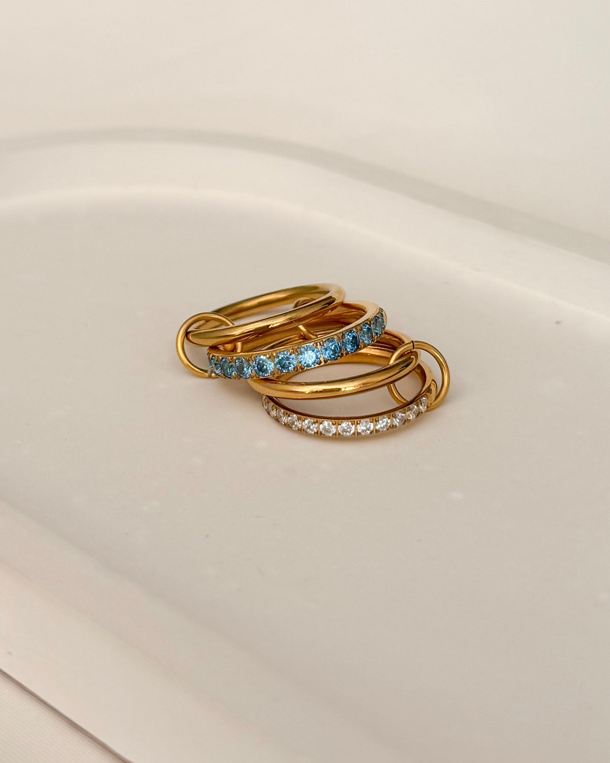 Sapphire Martini Stacked Ring