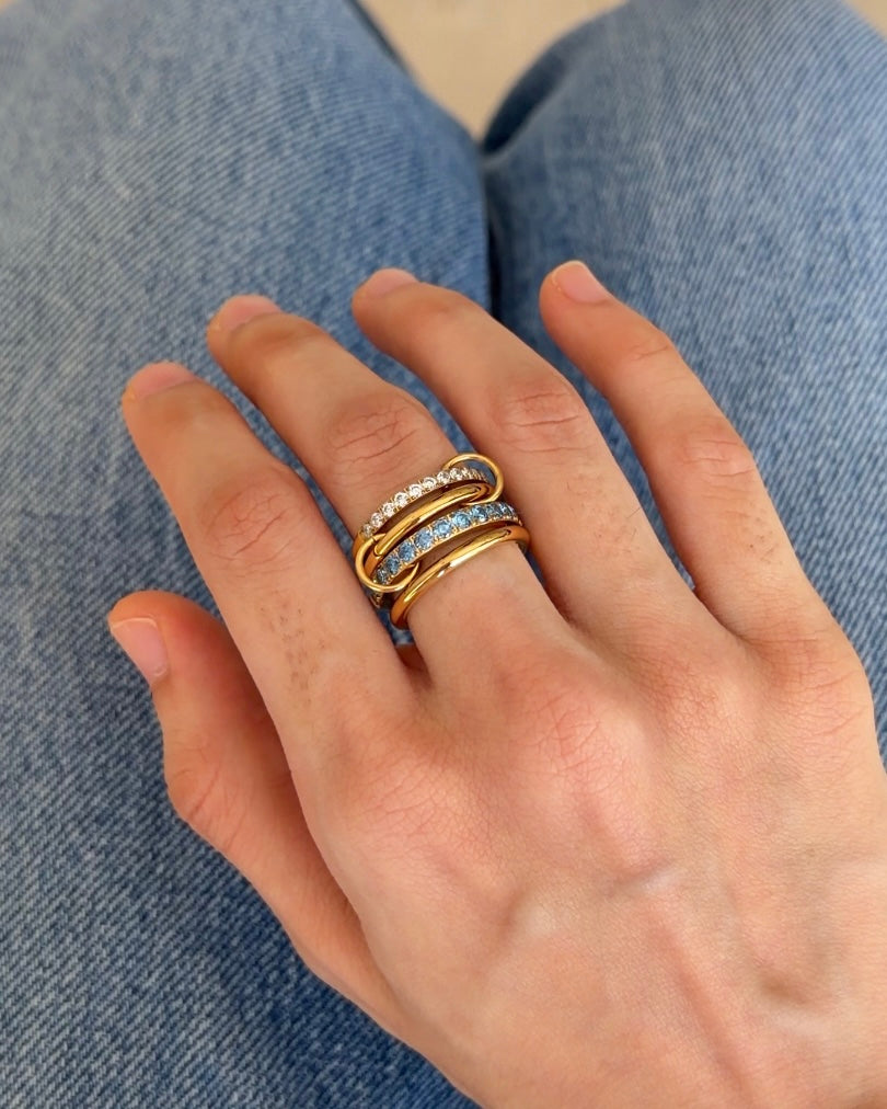Sapphire Martini Stacked Ring