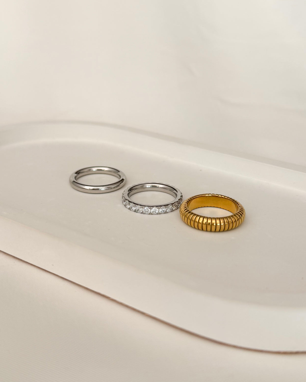 Paris Two Toned Stacked Ring