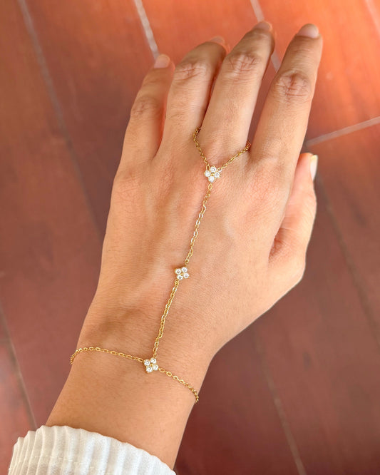 Petal Flower Zircon Handchain